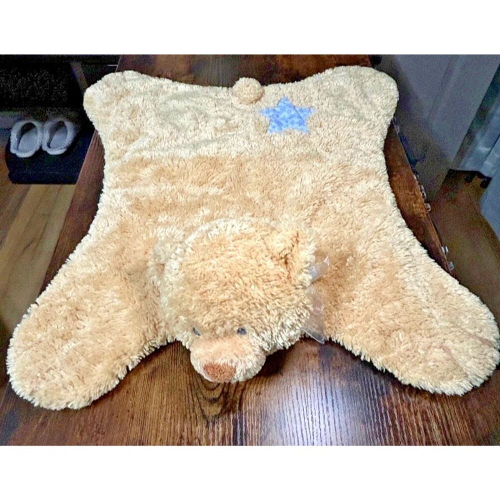Baby Gund Comfy Cozy Tan Bear Bubbles Lovey Blanket Mat